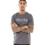 DuFFS Heren Camo Drip T-shirts Middelgrijs