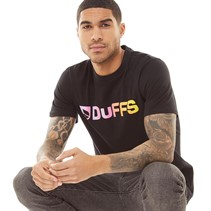 DuFFs Mens Gradient Print T-Shirt Black