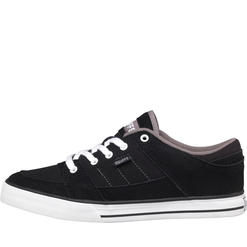 Buy DuFFS Mens Suede Skate Shoes Black/Grey