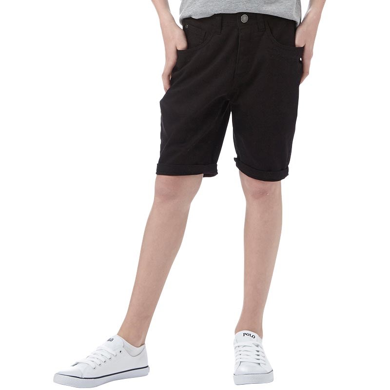 Buy DuFFS Boys Stretch Twill Skinny Fit Shorts Black