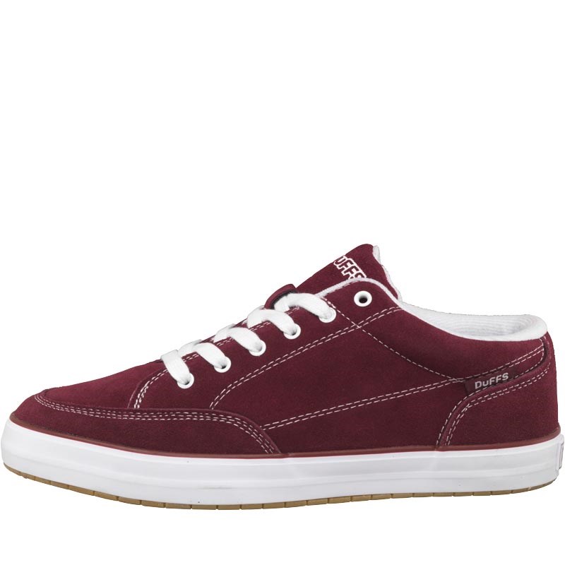 Buy DuFFS Mens Strombolie Suede Shoes Burgundy