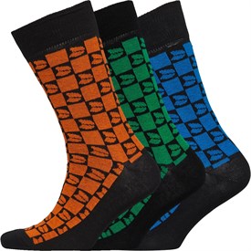 Image of DuFFS Mens Three Pack Socks Black/Multi