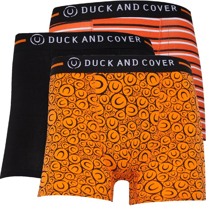 Buy Duck and Cover Mens Kangas Boxer Shorts Three Pack Orange