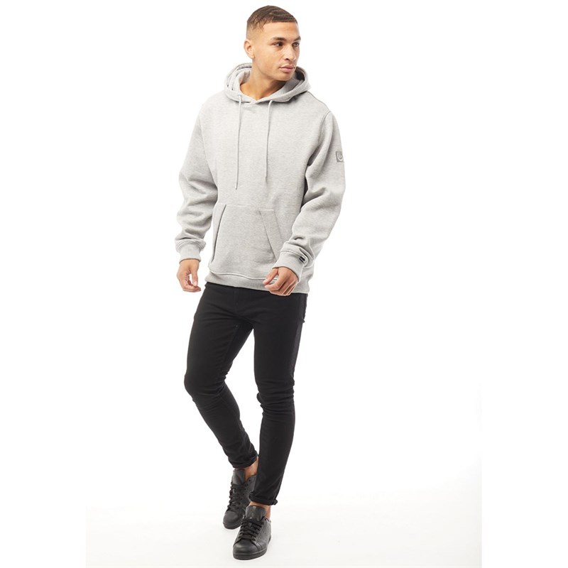 Duck And Cover Mens Delaweres Hoodie Grey Marl