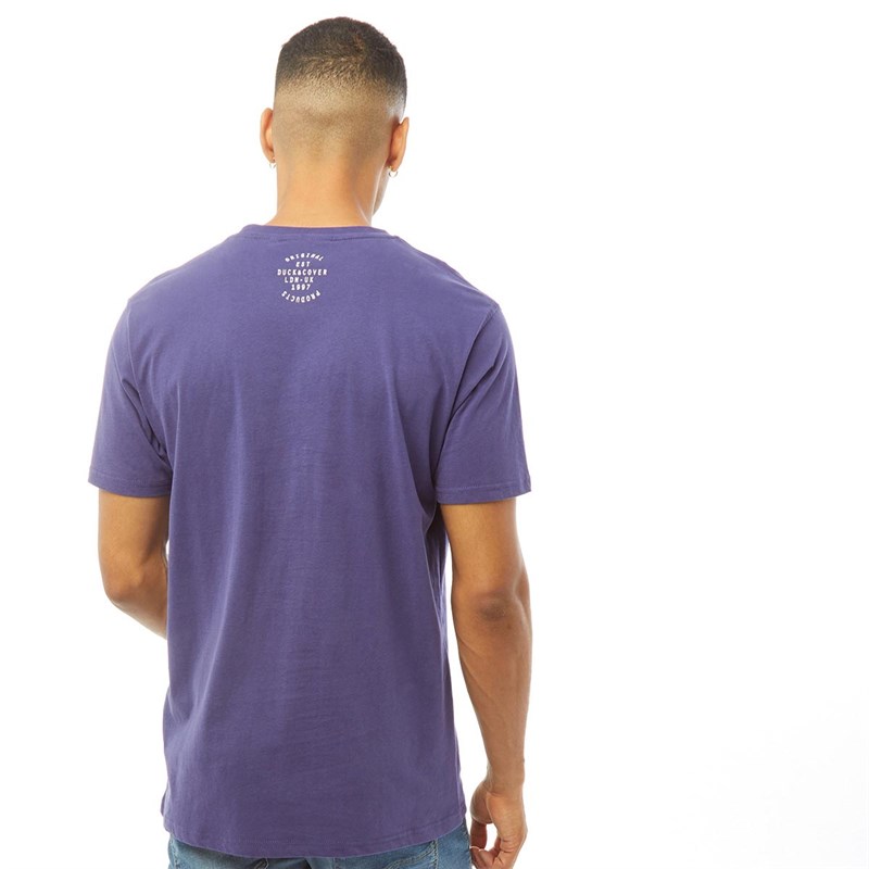 Duck and Cover Męskie Duck And Cover Brightslore T-Shirt Purpurowy