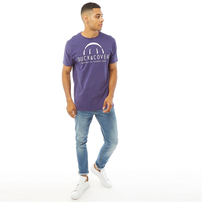 Duck and Cover Męskie Duck And Cover Brightslore T-Shirt Purpurowy