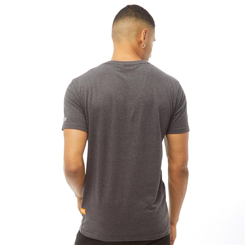 Duck And Cover Mens Billmoore Graphic T-Shirt Charcoal Marl