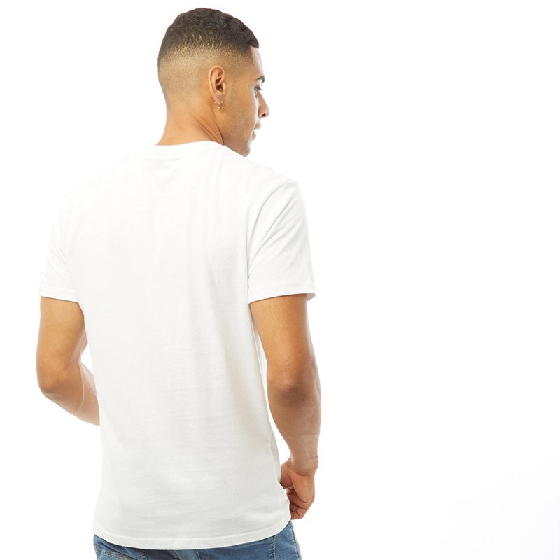 Duck And Cover Mens Billmoore Graphic T-Shirt White