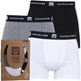 Duck and Cover Mens Keach Sustainable Three Pack Boxers Shorts Assorted