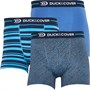 Duck And Cover Mens Amero Three Pack Boxers Shorts Blue