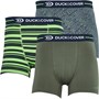 Duck And Cover Mens Amero Three Pack Boxers Shorts Green Mix