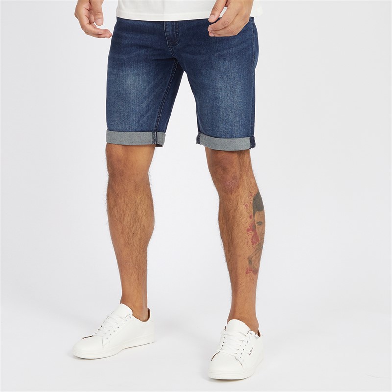 Buy Duck And Cover Mens Zeki Denim Shorts Dark Wash