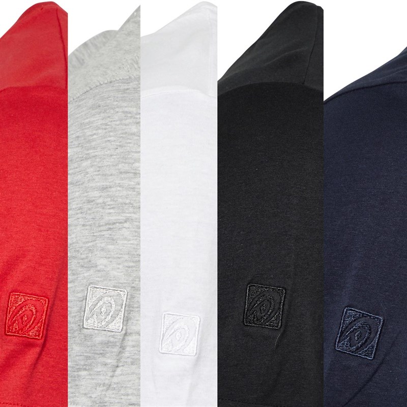 Duck And Cover Mens Errington Five Pack Crew Neck T-Shirts Multi