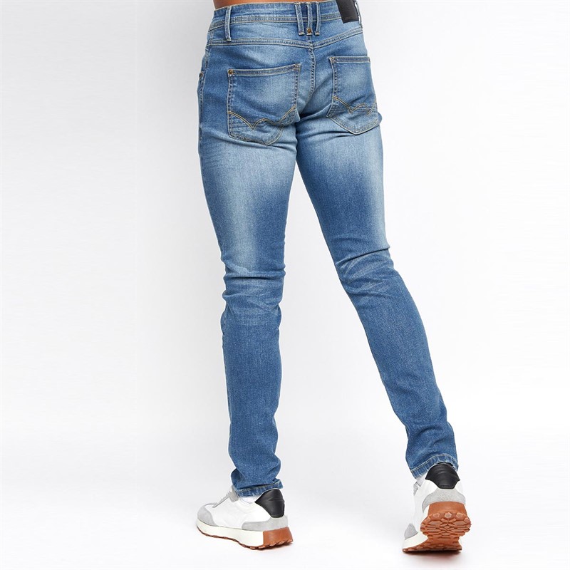Duck and Cover Heren Duck And Cover Tranfil Slim fit jeans Middelblauw