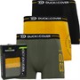 Duck And Cover Mens Edelman Three Pack Boxer Shorts Black/Yellow