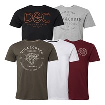 Duck and Cover Mens Corsure Five Pack T-Shirts White/Black/Red/Grey Marl/Khaki