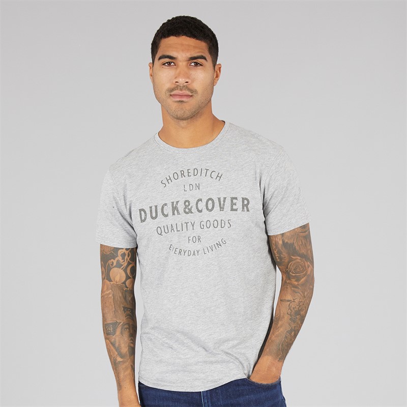 Duck and Cover Mens Corsure Five Pack T-Shirts White/Black/Red/Grey Marl/Khaki