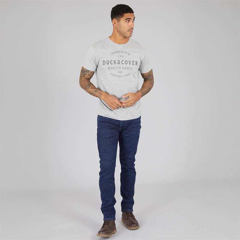 Duck and Cover Mens Corsure Five Pack T-Shirts White/Black/Red/Grey Marl/Khaki