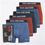 Duck and Cover Mens Quenelly Five Pack Boxer Shorts Assorted