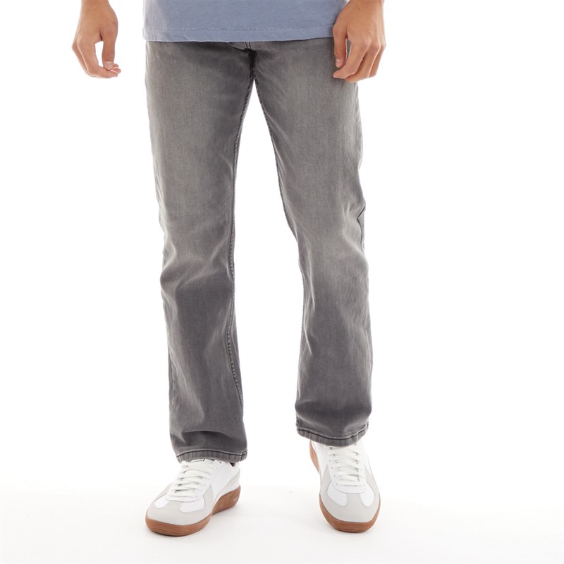 Duck and Cover Mens Janstar Straight Fit Jeans Grey