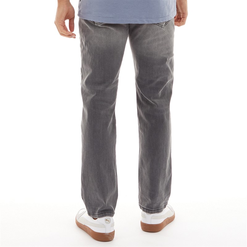 Duck and Cover Mens Janstar Straight Fit Jeans Grey