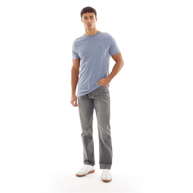 Duck and Cover Mens Janstar Straight Fit Jeans Grey