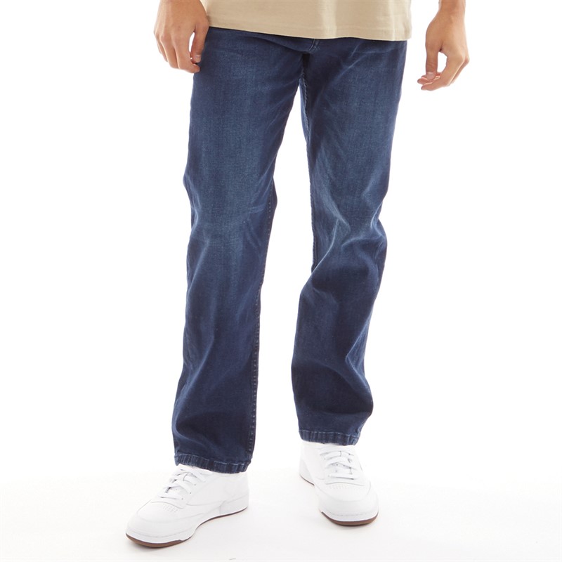 Duck and Cover Mens Janstar Straight Fit Jeans Dark Wash