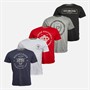 Duck and Cover Herre Belvadier Fem Pak T-shirts Assorteret