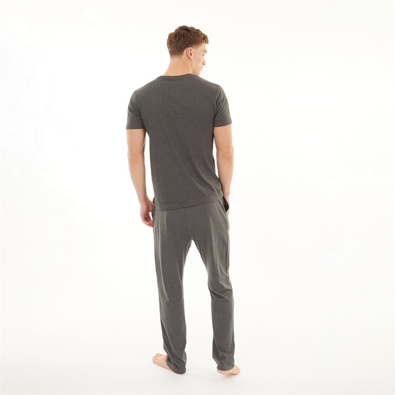 Duck and Cover Mens Gasper Loungewear Set Charcoal