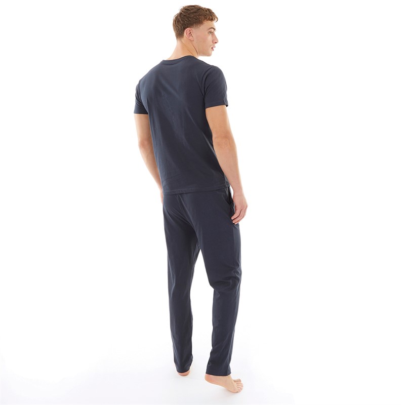 Duck and Cover Mens Gasper Loungewear Set Navy