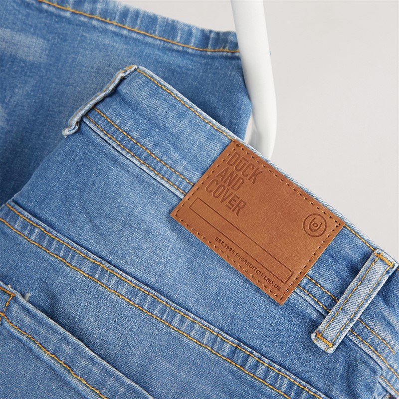 Duck and Cover Mens Rushawn Relaxed Fit Jeans Light Wash