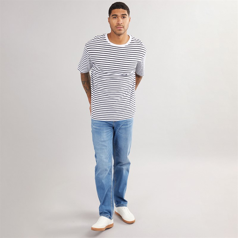 Duck and Cover Mens Rushawn Relaxed Fit Jeans Light Wash