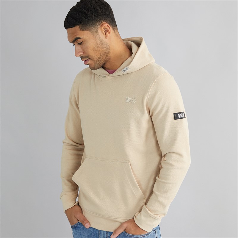 Duck and Cover Mens Hannings Hoodie Stone - Size L
