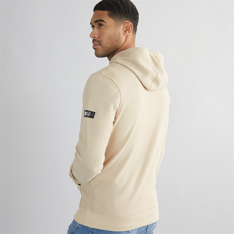 Duck and Cover Mens Hannings Hoodie Stone