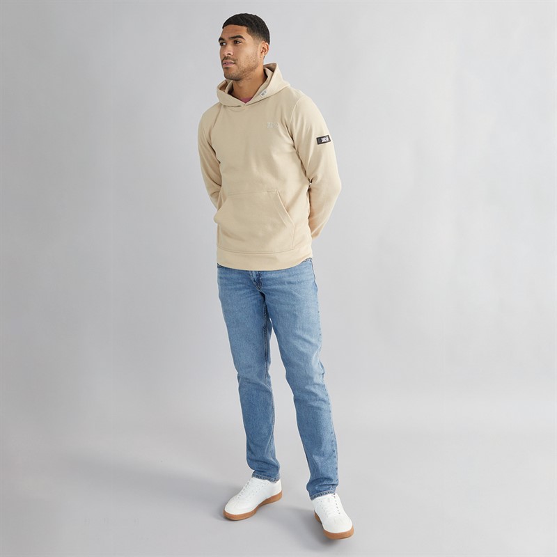 Duck and Cover Mens Hannings Hoodie Stone
