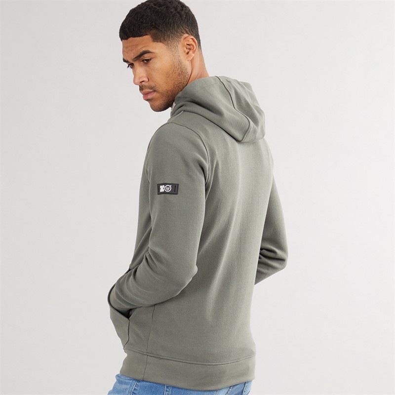 Duck and Cover Mens Hannings Hoodie Olive