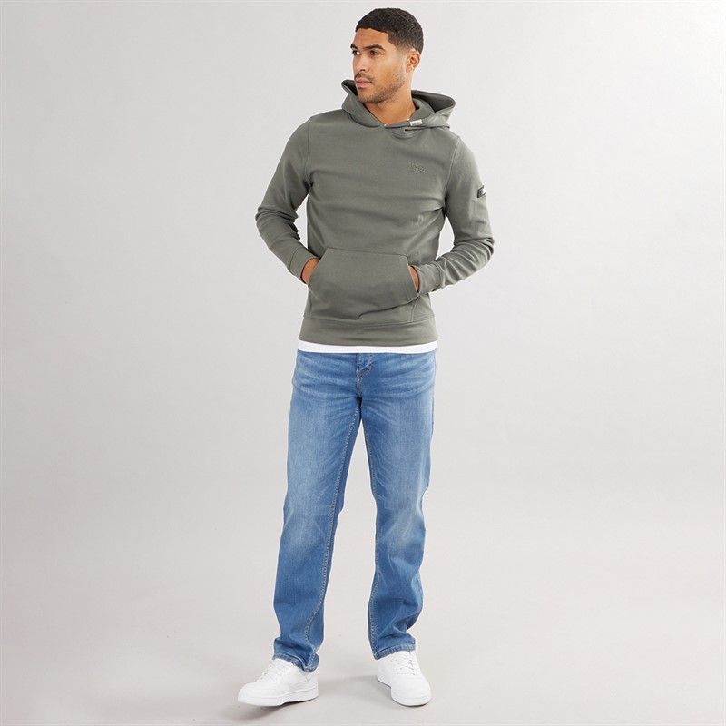 Duck and Cover Mens Hannings Hoodie Olive