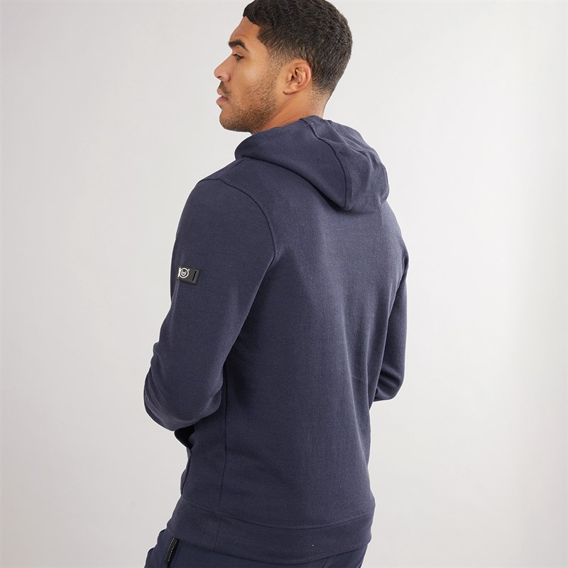 Duck and Cover Mens Hannings Hoodie Dark Navy