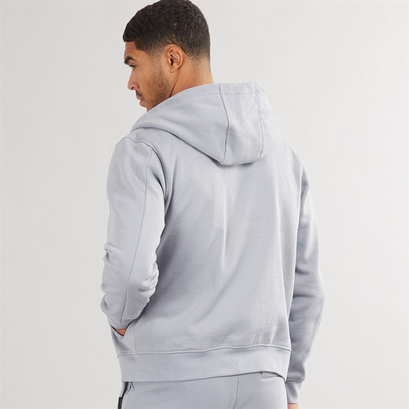 Duck and Cover Mens Chemtars Full Zip Hoodie Steel Blue