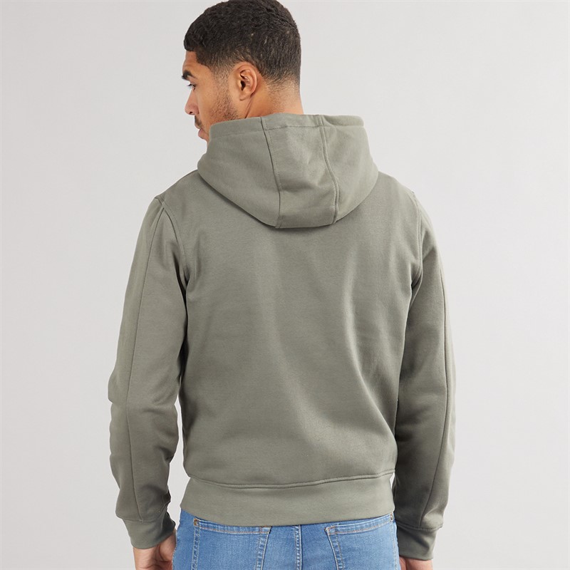 Duck and Cover Mens Chemtars Full Zip Hoodie Green Slate