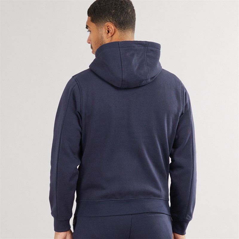 Duck and Cover Mens Chemtars Full Zip Hoodie Navy