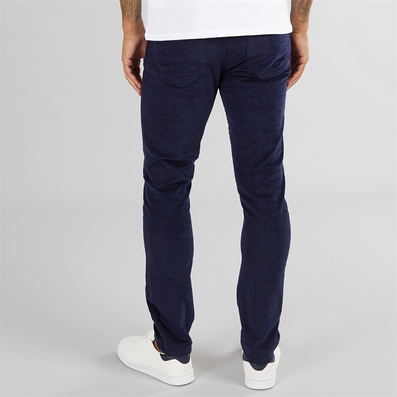 Duck and Cover Herren Cordsome Hose Marineblau