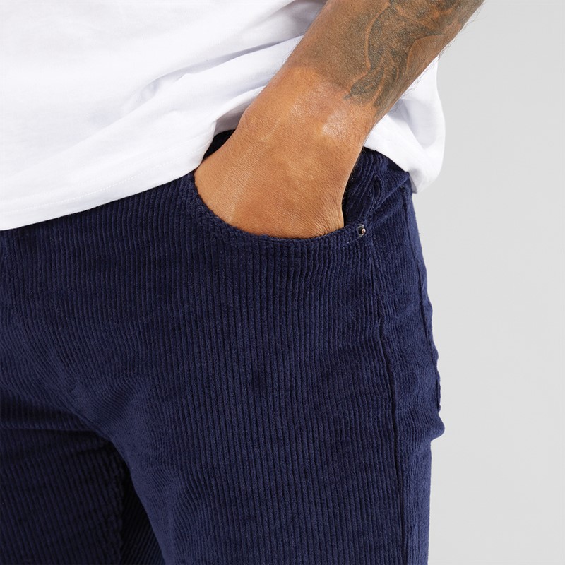 Duck and Cover Herren Cordsome Hose Marineblau