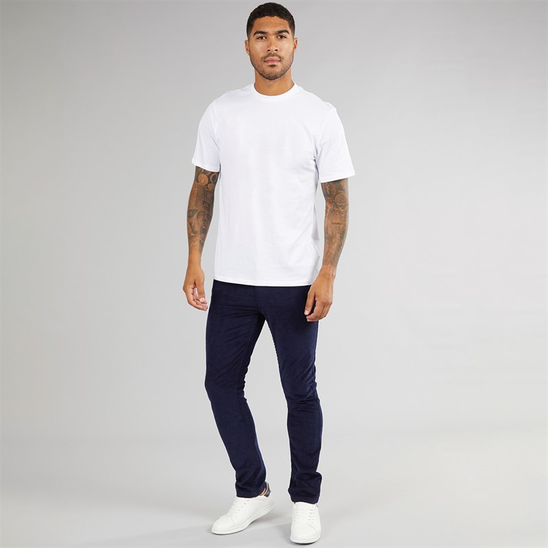 Duck and Cover Herren Cordsome Hose Marineblau