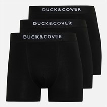 Duck and Cover Mens Sagnet Three Pack Boxer Shorts Pack A Black