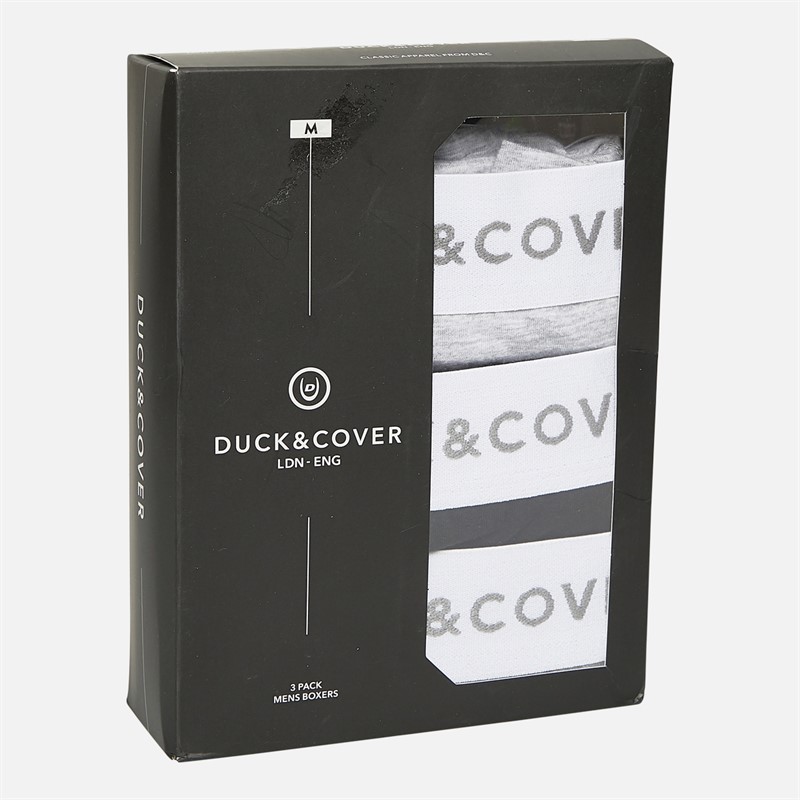 Duck and Cover Mens Sagnet Three Pack Boxer Shorts Pack B Assorted