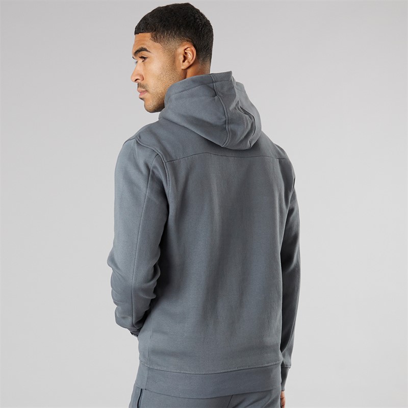 Duck and Cover Mens Chattamere Hoodie Petrol Blue