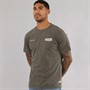 Duck and Cover Mens Mersak Tape T-Shirt Dark Olive
