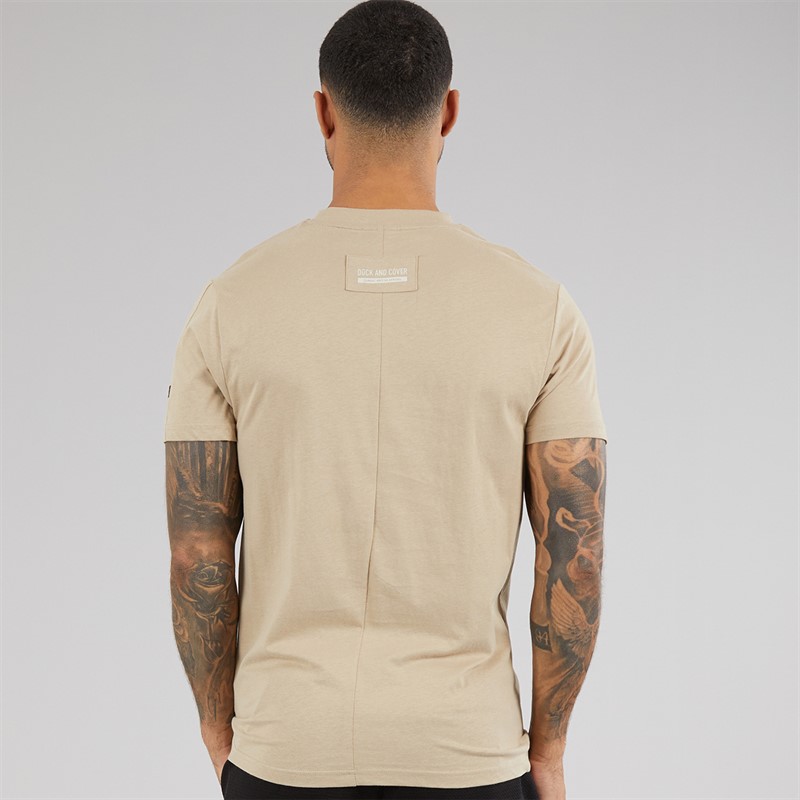 Duck and Cover Mens Rayland T-Shirt Stone