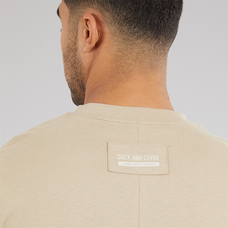 Duck and Cover Mens Rayland T-Shirt Stone
